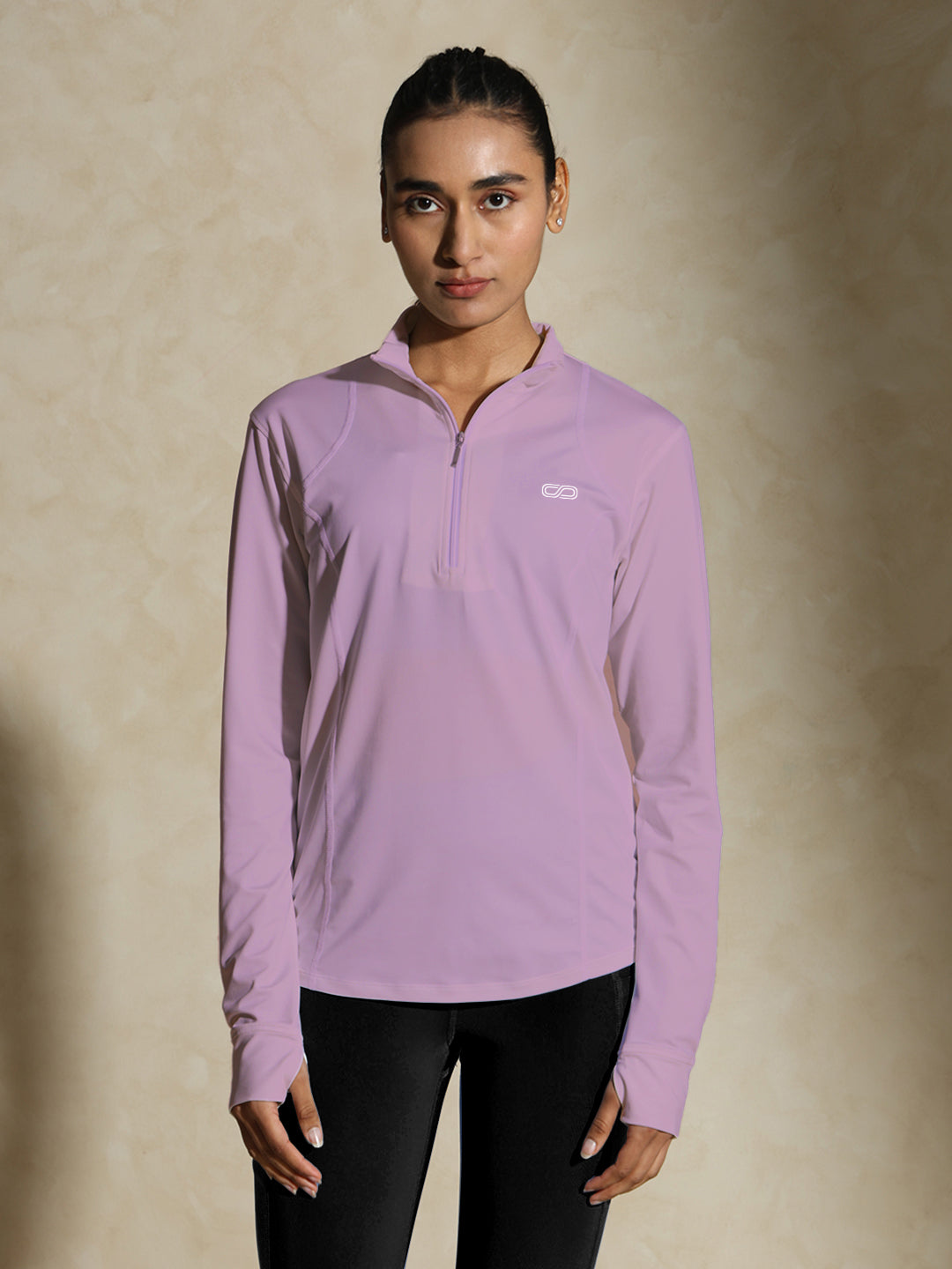 Shop-Women's Ath Runner Zip Neck Mauve Mist