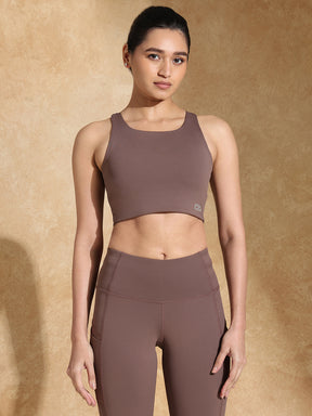 Shop-High Impact Action Bra With Clasp Mocha Muse