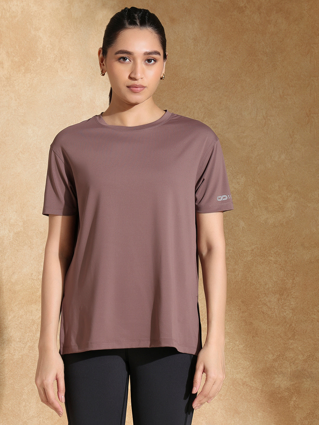 Shop-FlowFit Oversized Tee Mocha Muse