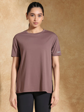 Shop-FlowFit Oversized Tee Mocha Muse