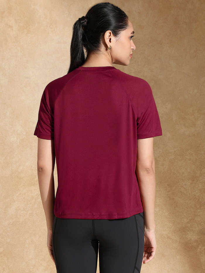 Shop-Traqfit Raglan Tee Dark Cherry