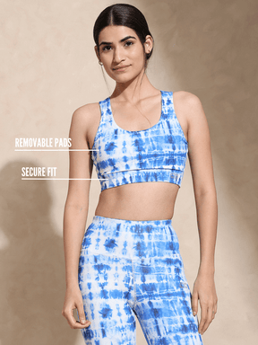 Indigo Shibori Luxe Crop Top