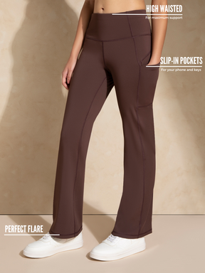 Shop-Luna Sculpt Flare Pants Java