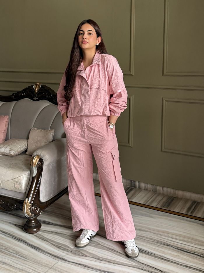 Shop-TraqPace Jacket & Cargo Pants Ballet Pink