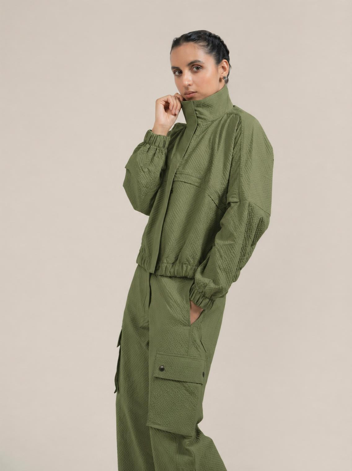 Shop-TraqPace Jacket Camo Green