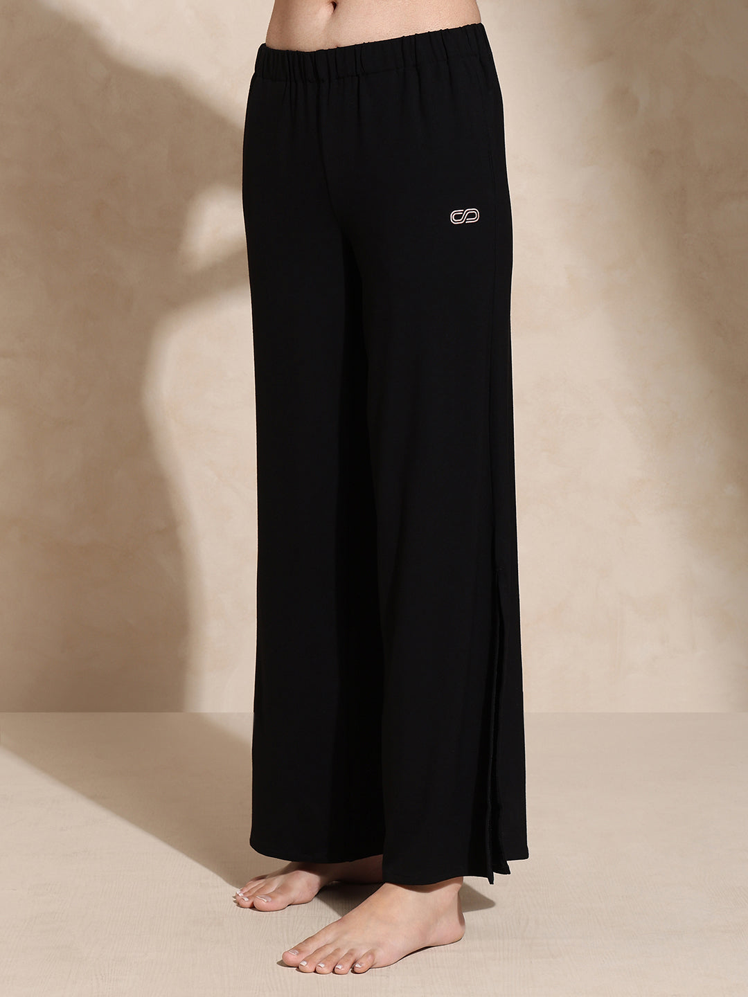 Serene Yoga Pants with Slit Black