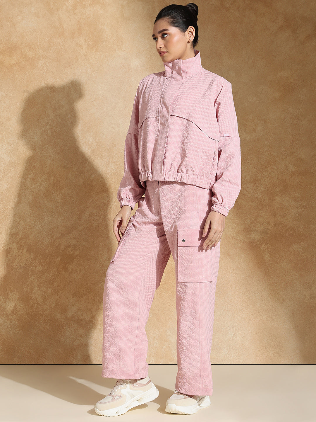 TraqPace Jacket & Cargo Pants Ballet Pink
