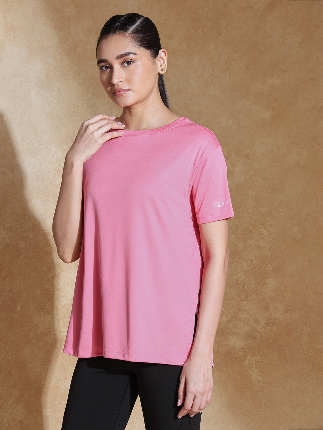 FlowFit Oversized Tee Coral Pink