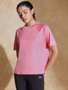 Shop-Traqfit Raglan Tee Coral Pink