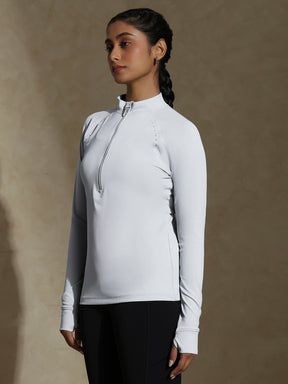 Shop-TraqRun Half-Zip tee Lunar Grey