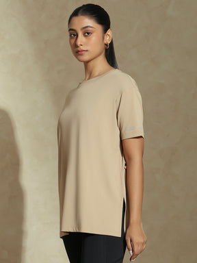 Shop-FlowFit Oversized Tee Almond Beige