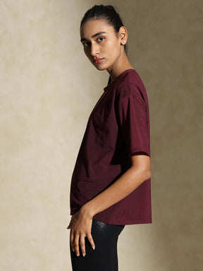 Traq Mesh Tee Plum