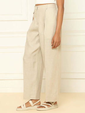 Linen Trousers Beige