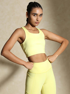 Shop-Candyfloss Yellow High Impact Action Bra & Aura Leggings