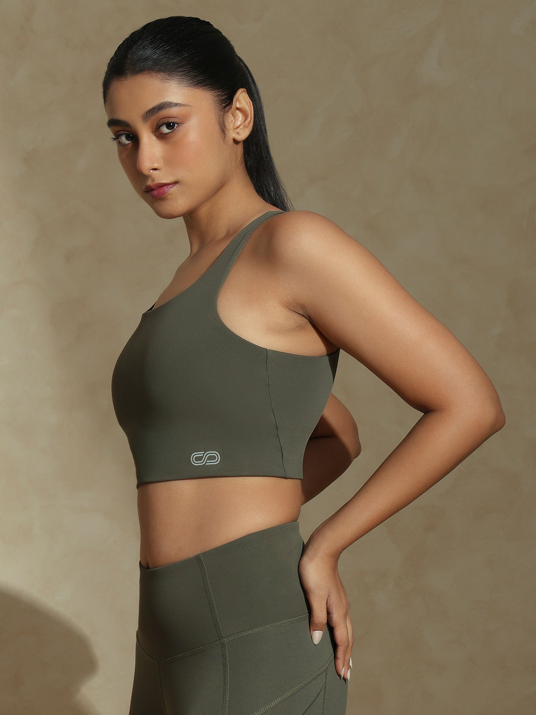 Shop-High Impact Action Bra With ClaspTerra Olive