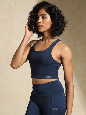 High Impact Action Bra With Clasp Navy