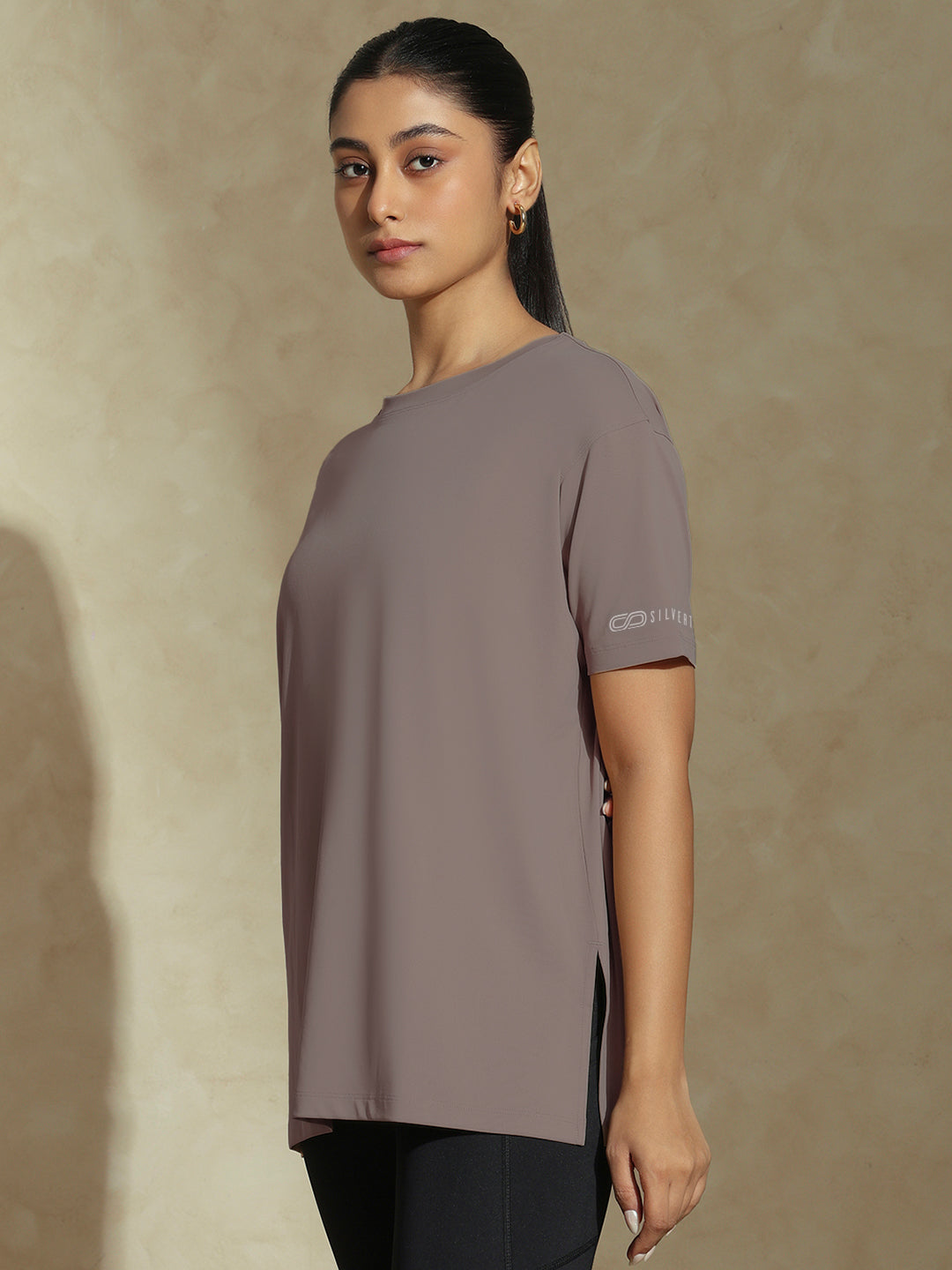 Shop-FlowFit Oversized Tee Mocha Muse