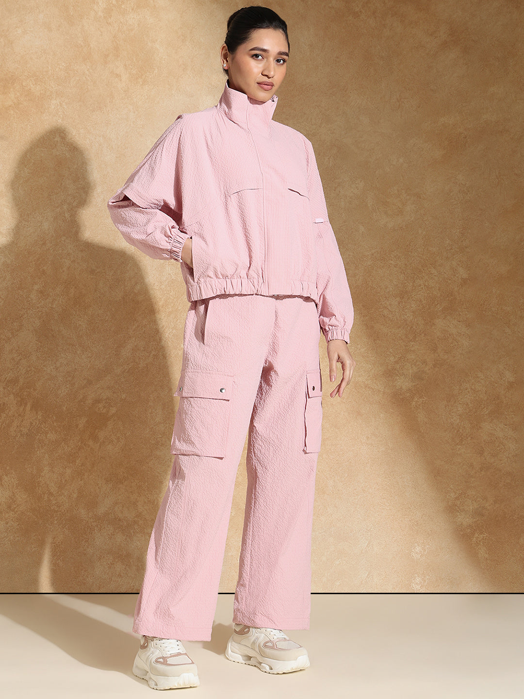 TraqPace Jacket & Cargo Pants Ballet Pink