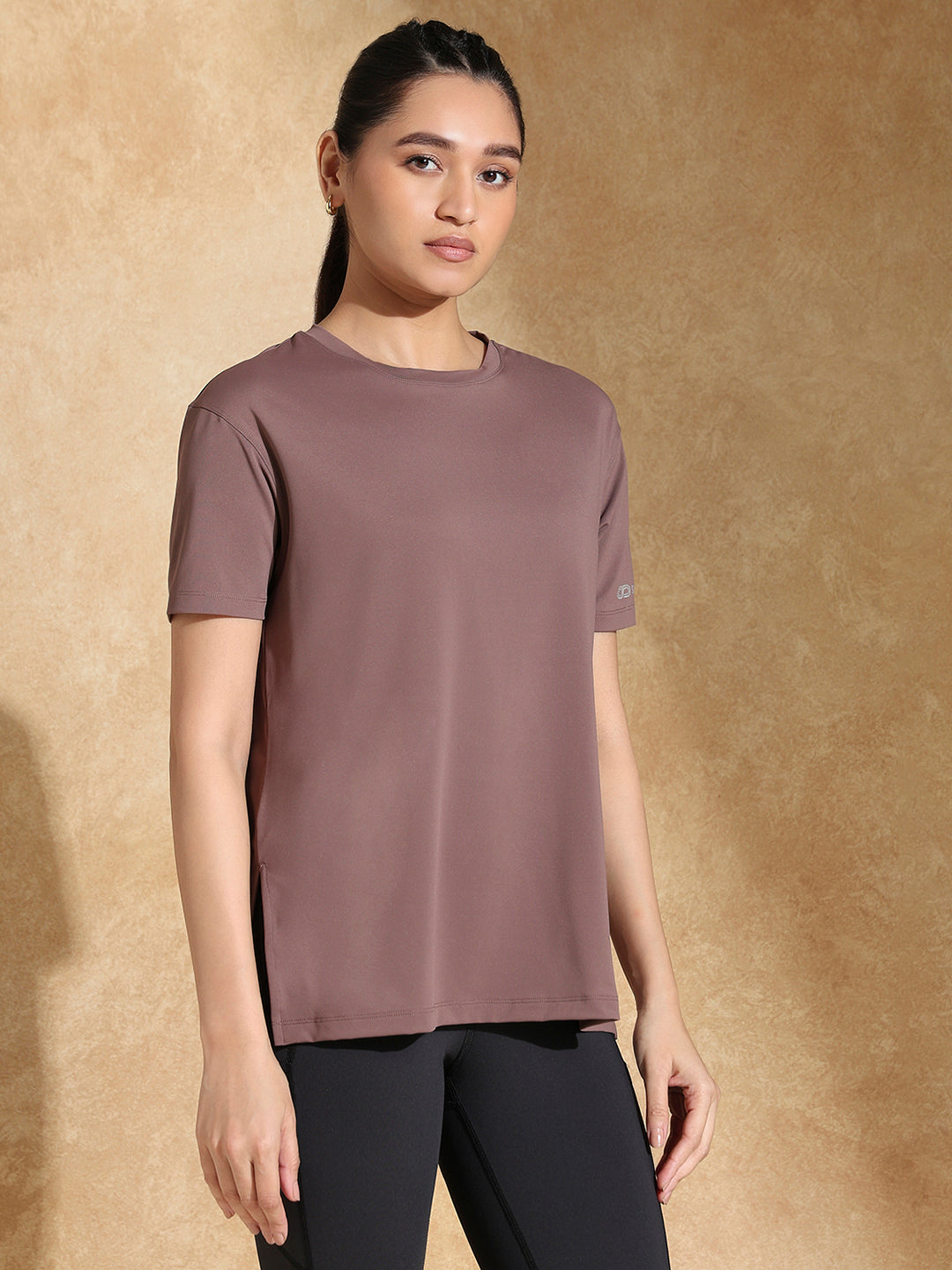 Shop-FlowFit Oversized Tee Mocha Muse