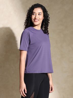 Shop-Traqfit Raglan Tee Purple Cadet