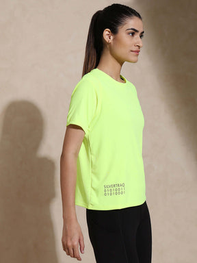 Silvertraq Script Tee Neon Yellow