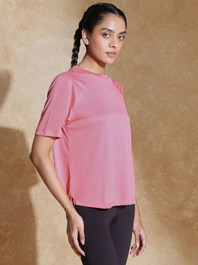 Shop-Traqfit Raglan Tee Coral Pink