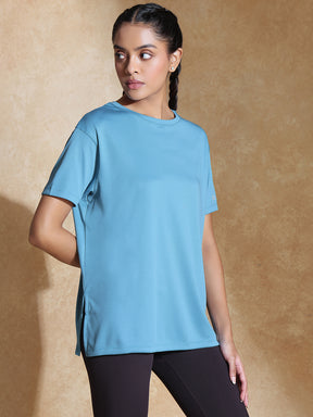 Shop-FlowFit Oversized Tee Port Blue