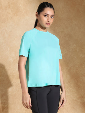 Shop-Traqfit Raglan Tee Aqua Rush