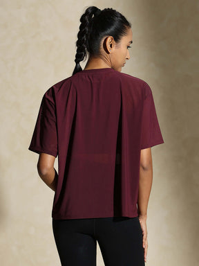 Traq Mesh Tee Plum