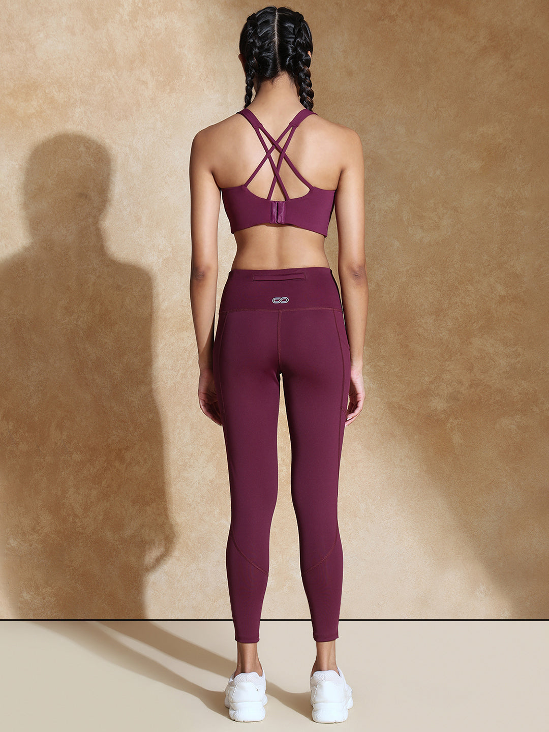 Traq Crossback Bra & Aura Leggings Plum