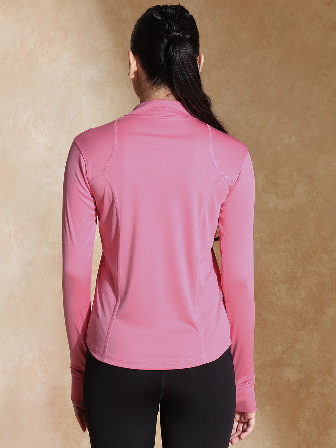 Shop-Women's Ath Runner Zip Neck Coral Pink