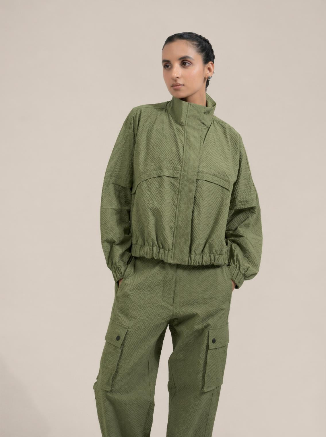 Shop-TraqPace Jacket Camo Green