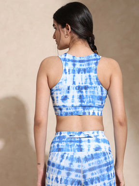 Indigo Shibori Luxe Crop Top