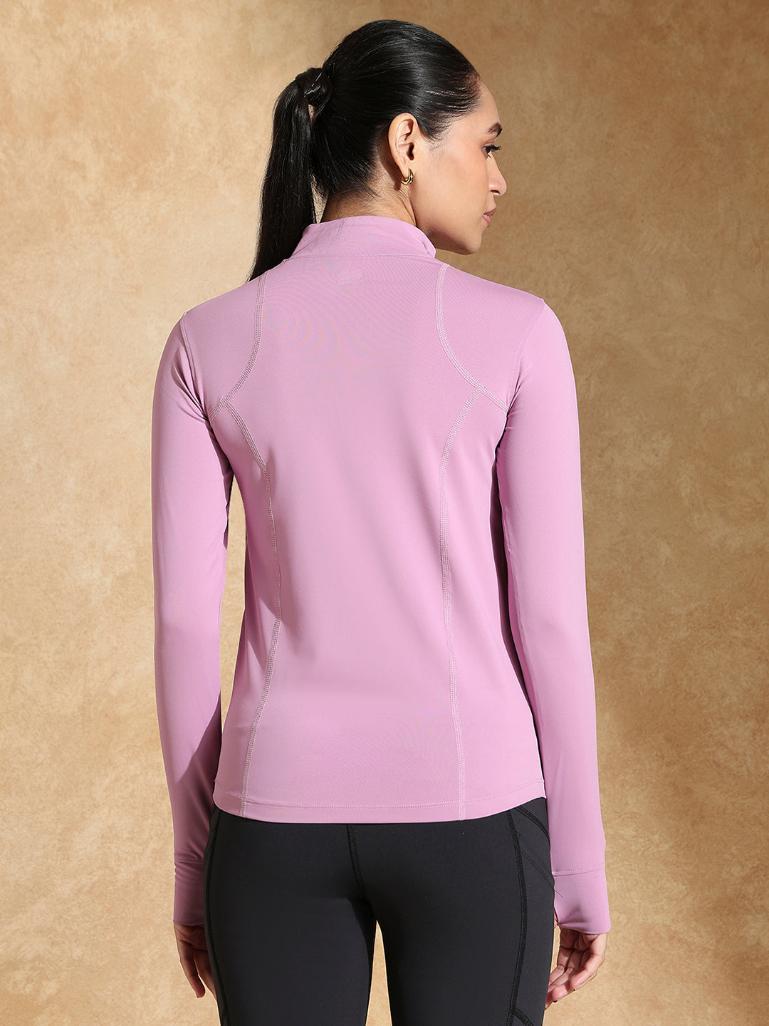 Shop-Women's Ath Runner Zip Neck Mauve Mist