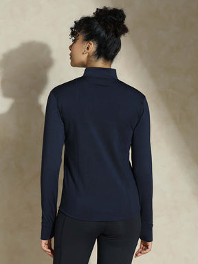 Women's Ath Runner Zip Neck Navy