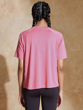 Shop-Traqfit Raglan Tee Coral Pink