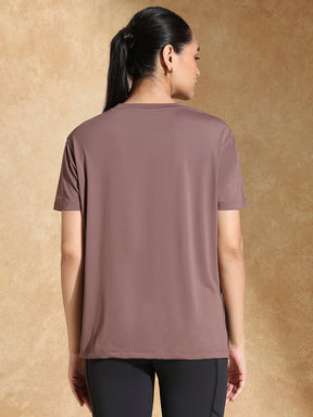 Shop-FlowFit Oversized Tee Mocha Muse