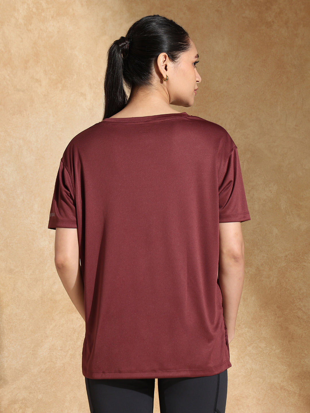 FlowFit Oversized Tee Plum Wine