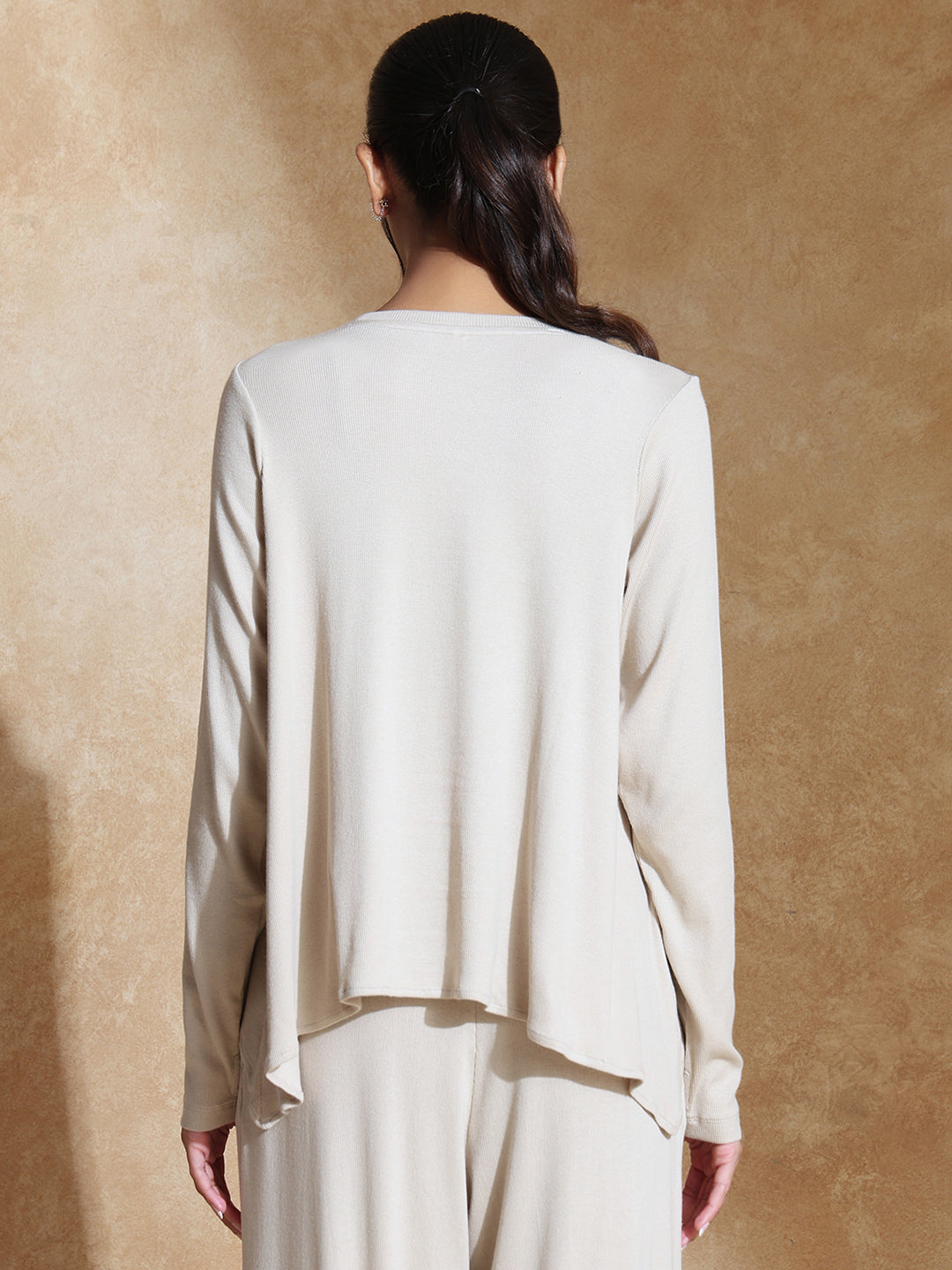TraqSoft Rib Long Sleeve Tee Oat