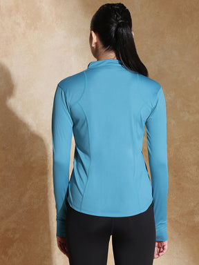 Shop-Women's Ath Runner Zip Neck Port Blue