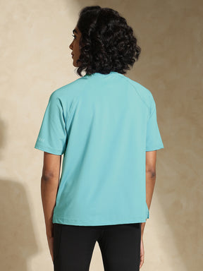 Shop-Traqfit Raglan Tee Aqua Rush