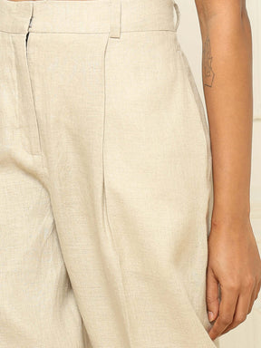 Linen Trousers Beige