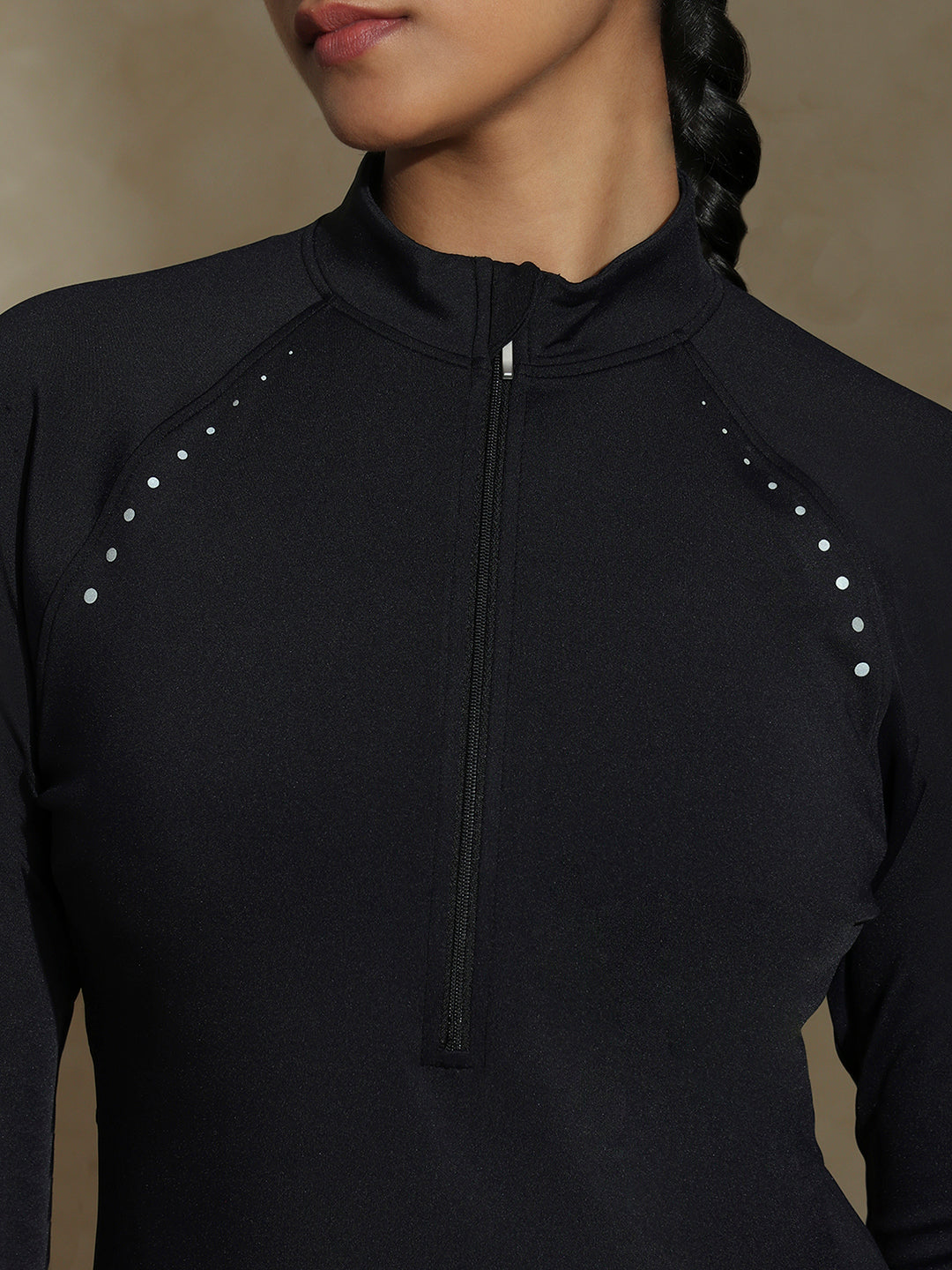 Shop-TraqRun Half-Zip tee Black