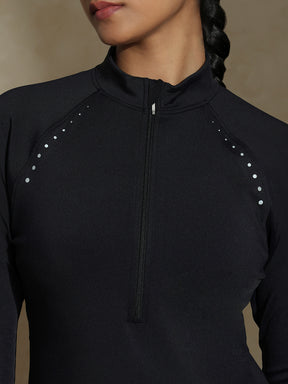 Shop-TraqRun Half-Zip tee Black