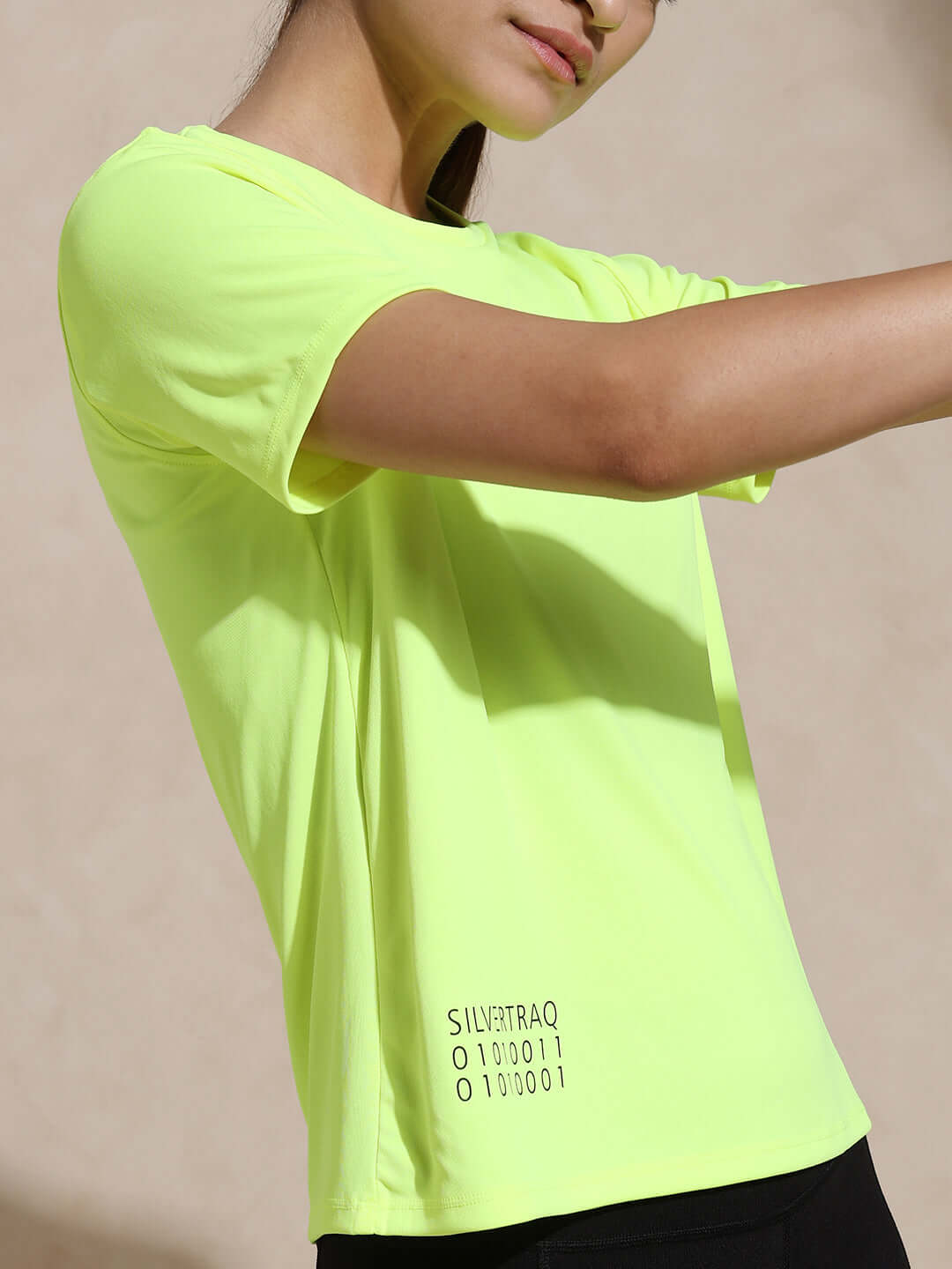 Silvertraq Script Tee Neon Yellow