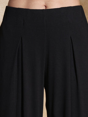 TraqSoft Rib Pleated Pants Black