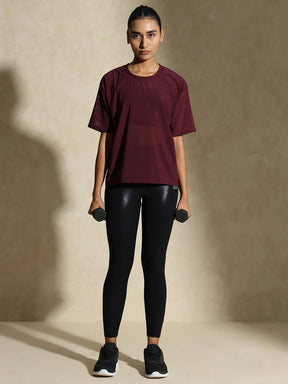 Traq Mesh Tee Plum