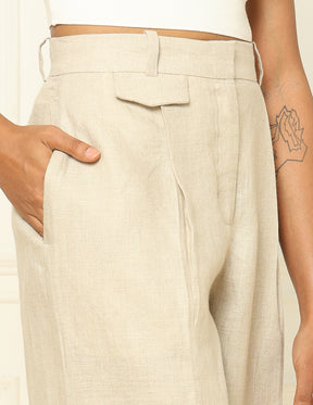 Linen Trousers Beige