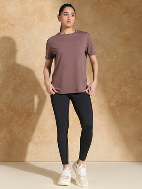 Shop-FlowFit Oversized Tee Mocha Muse