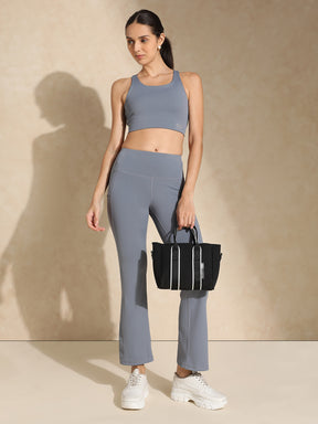 Shop-Luna Sculpt Flare Pants Stone Grey
